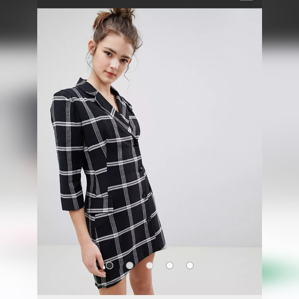Bershka Check Shirt Dress